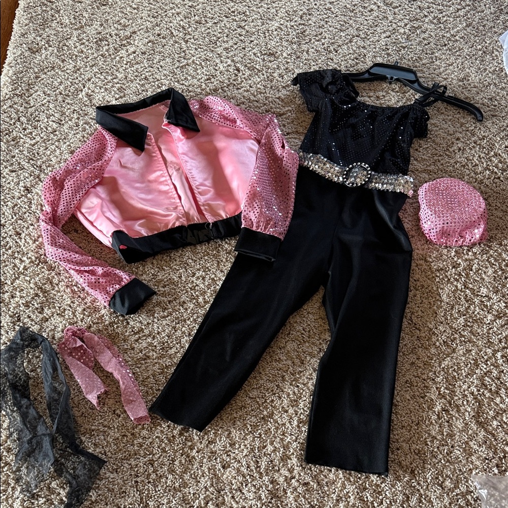 Costume Gallery Dance Pink Ladies 2 piece set accessories Child Large
